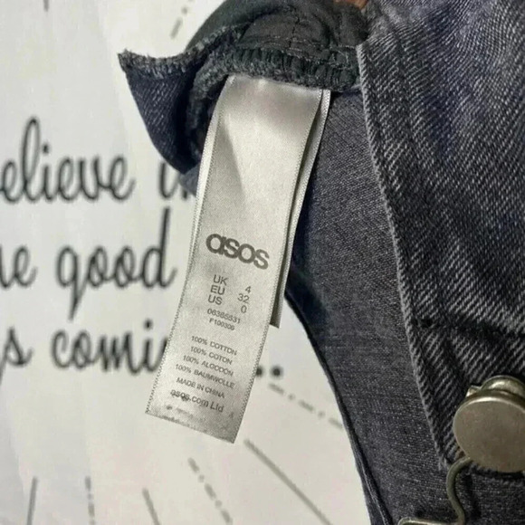 ASOS DESIGN 'original' denim overalls in washed black - Picture 8 of 8